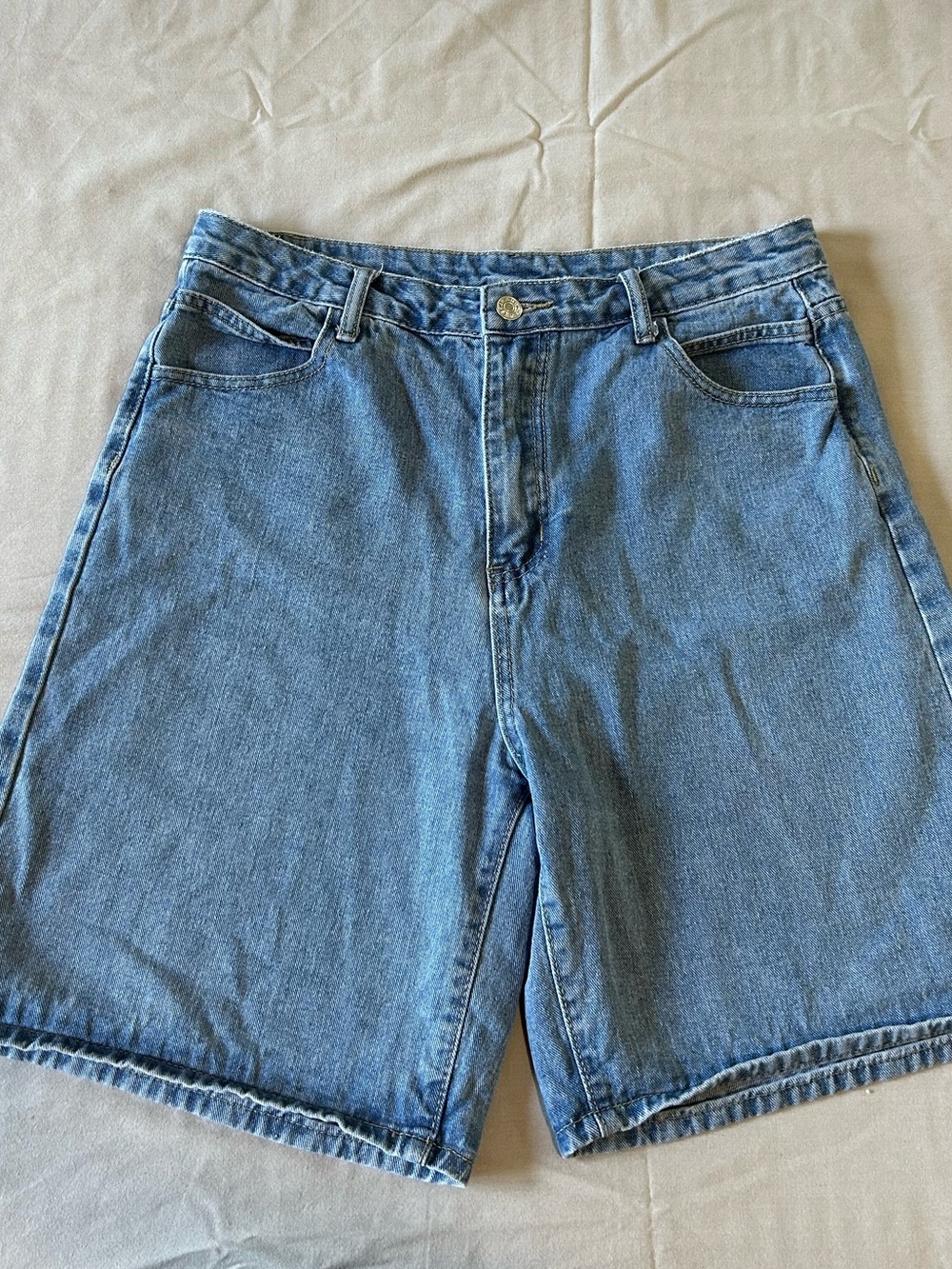 Women’s Bermuda Light Blue Long Denim Jean Shorts
